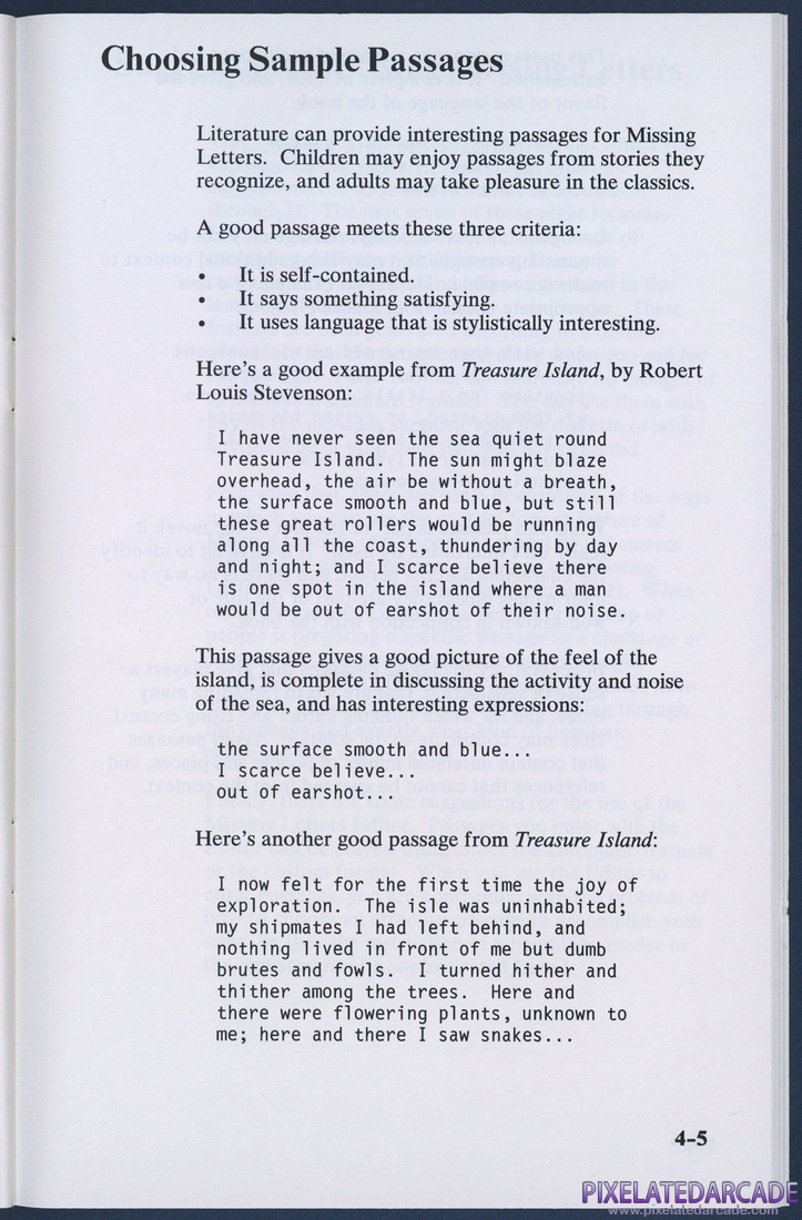Missing Letters: Instruction Manual - Page 4-5