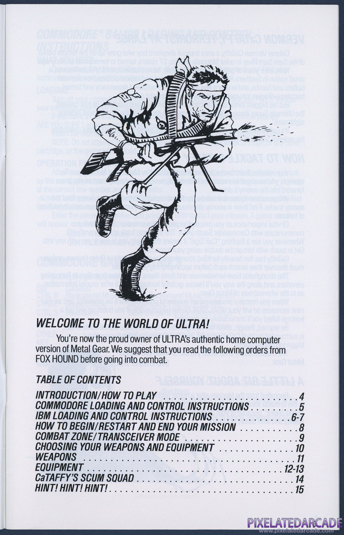 Metal Gear: Instruction Manual - Page 3