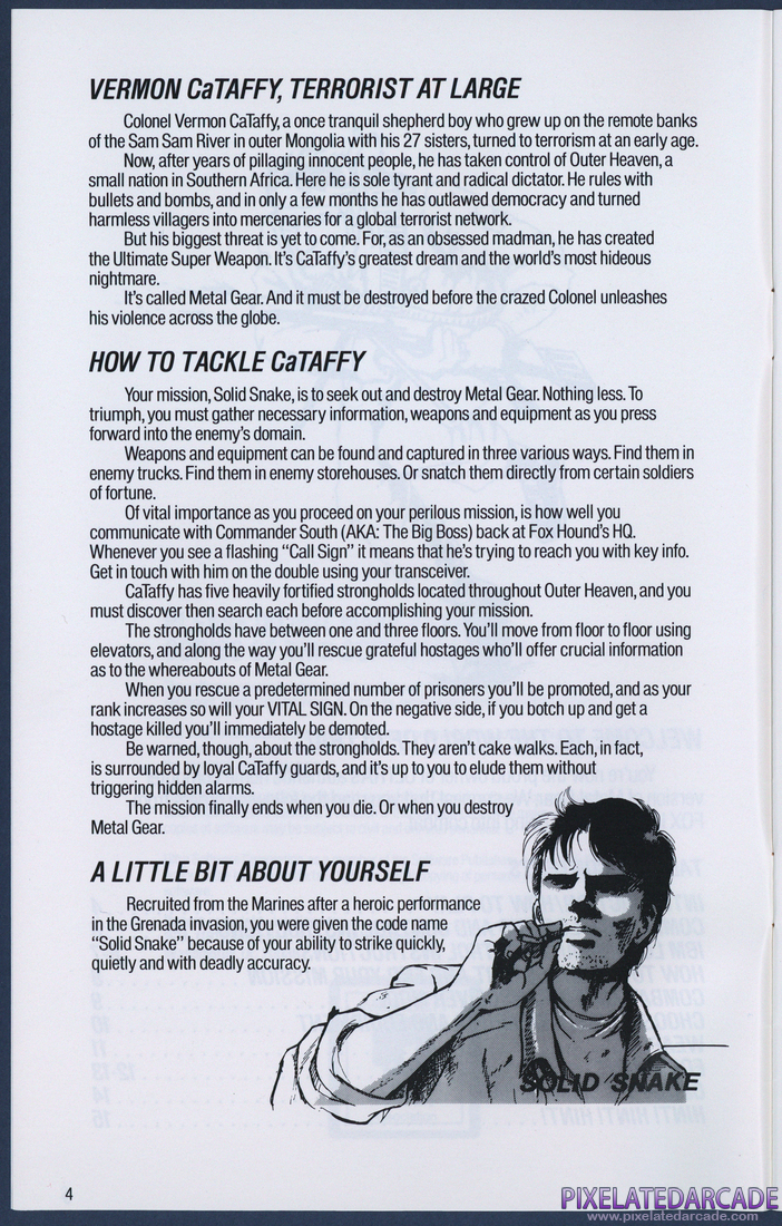 Metal Gear: Instruction Manual - Page 4