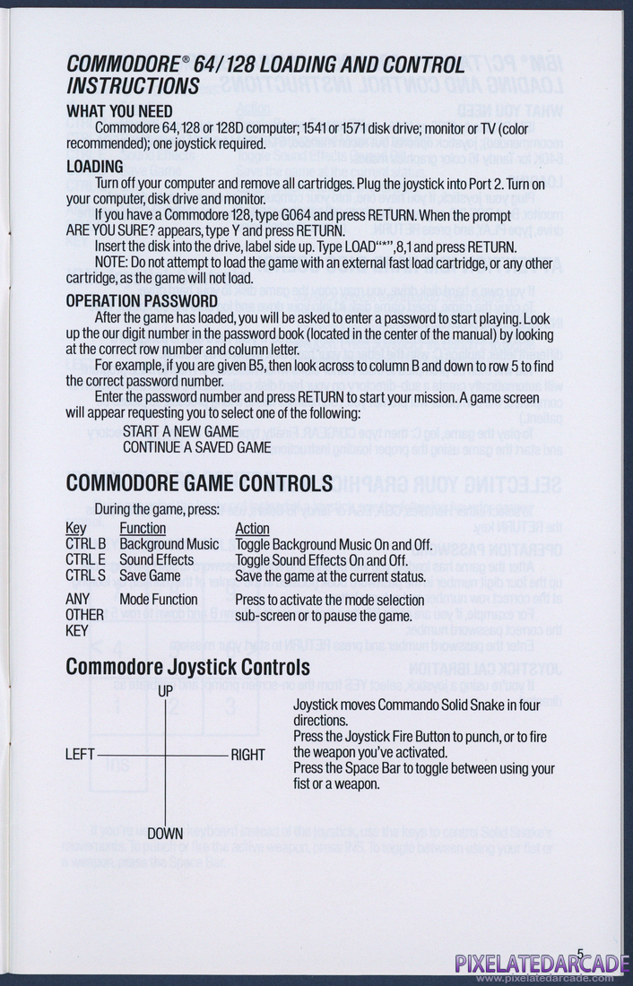 Metal Gear: Instruction Manual - Page 5