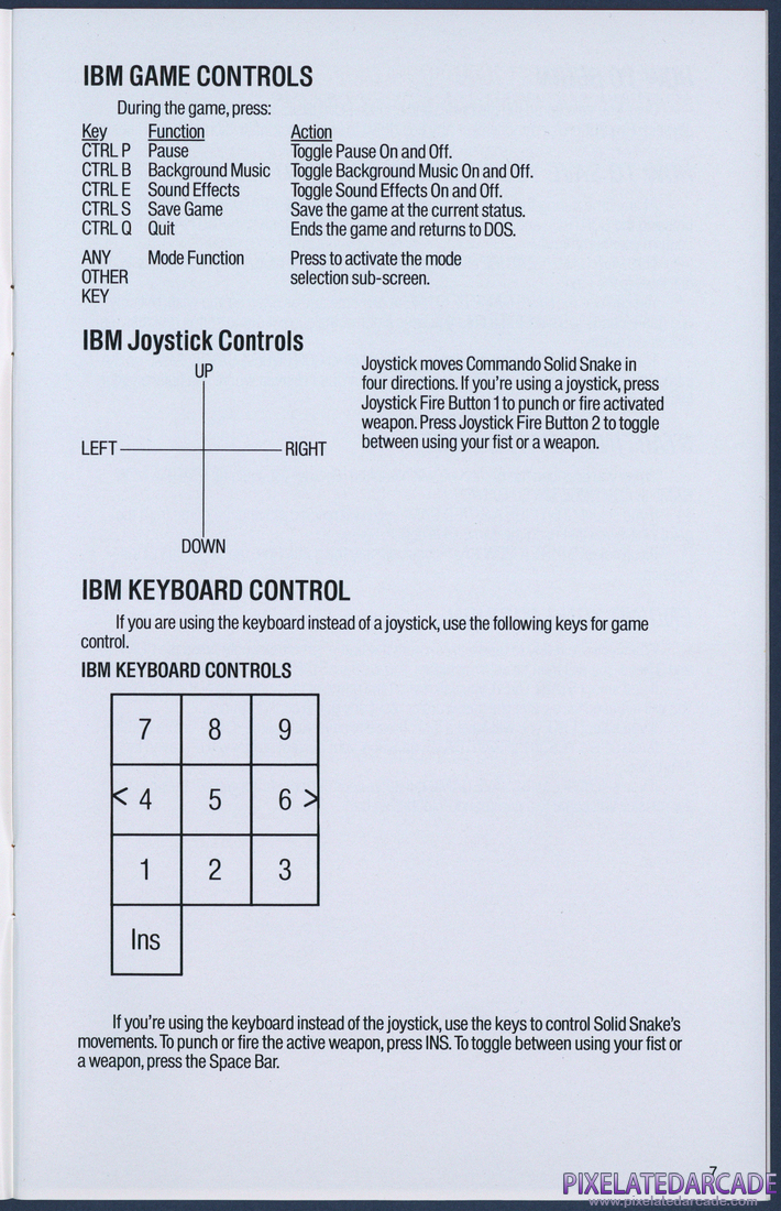 Metal Gear: Instruction Manual - Page 7