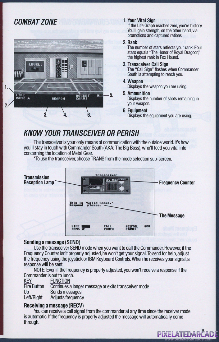 Metal Gear: Instruction Manual - Page 9