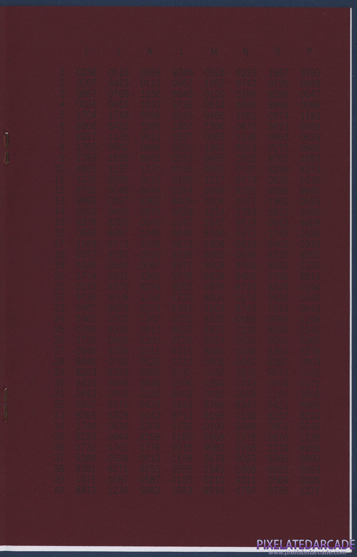 Metal Gear: Instruction Manual - Password Book 2