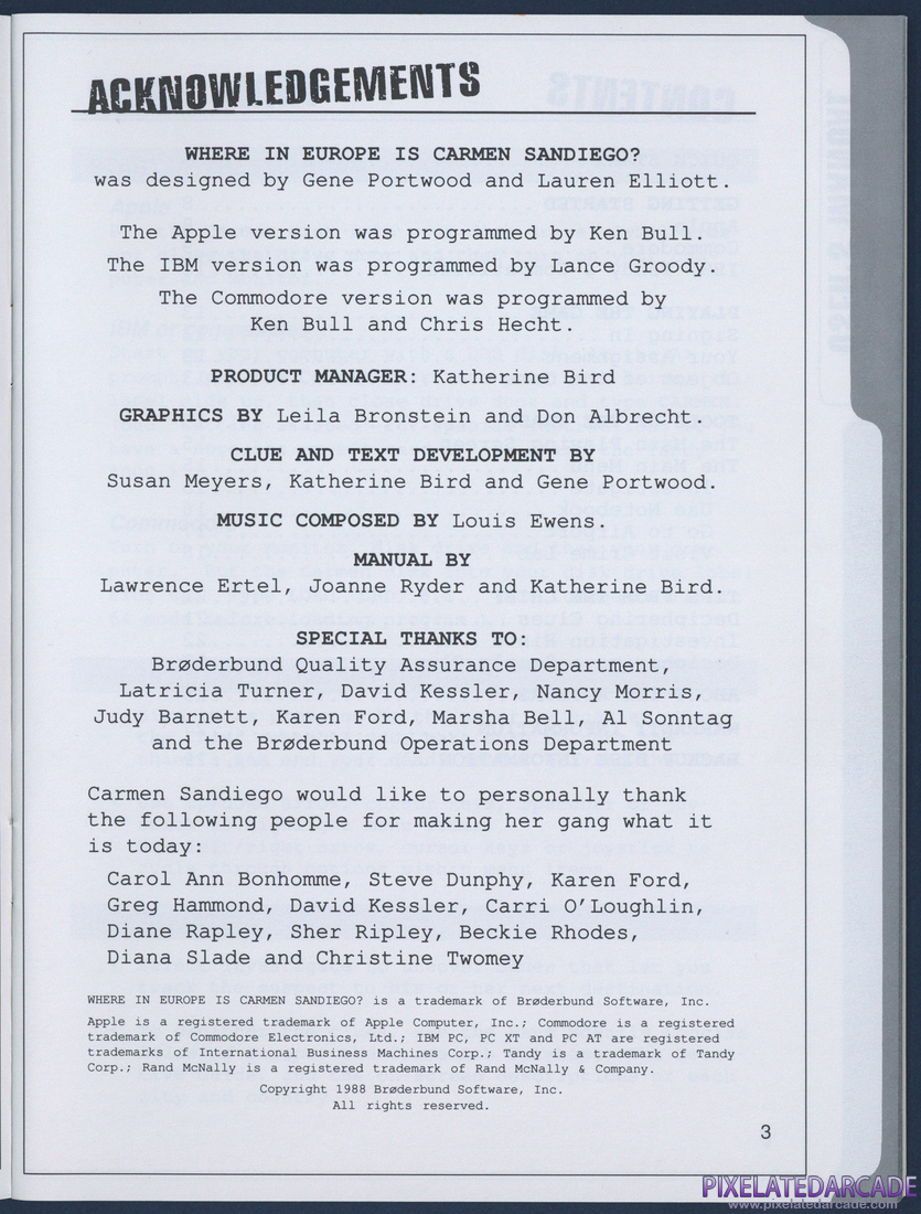Where in Europe is Carmen Sandiego?: Instruction Manual - Page 3