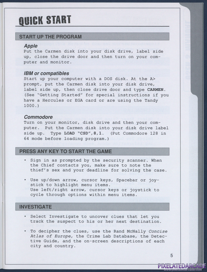 Where in Europe is Carmen Sandiego?: Instruction Manual - Page 5
