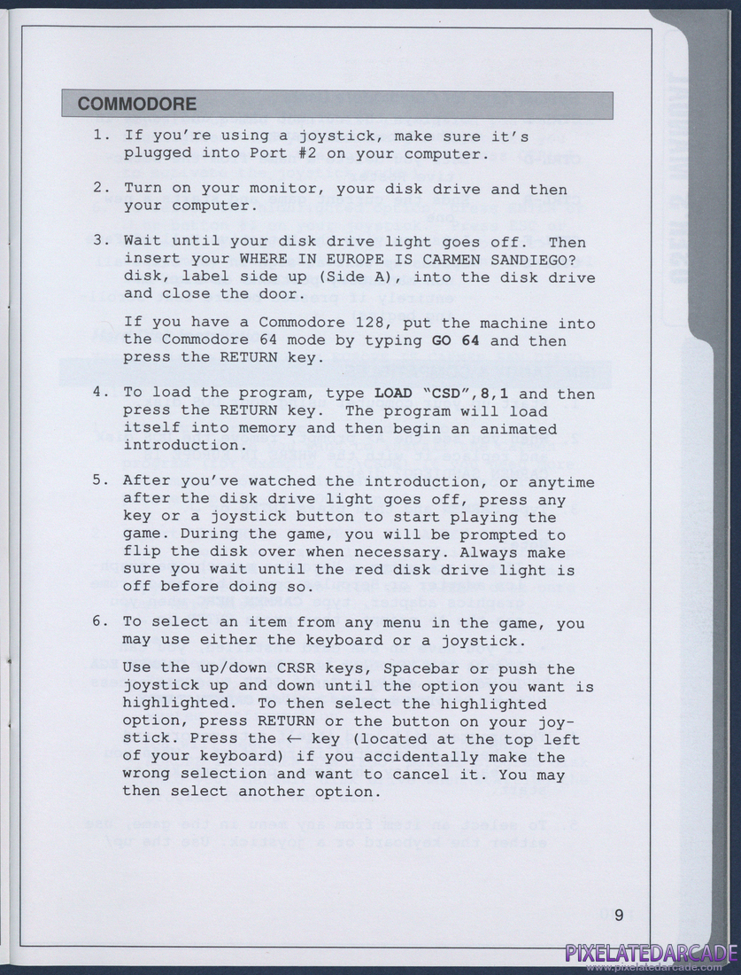 Where in Europe is Carmen Sandiego?: Instruction Manual - Page 9