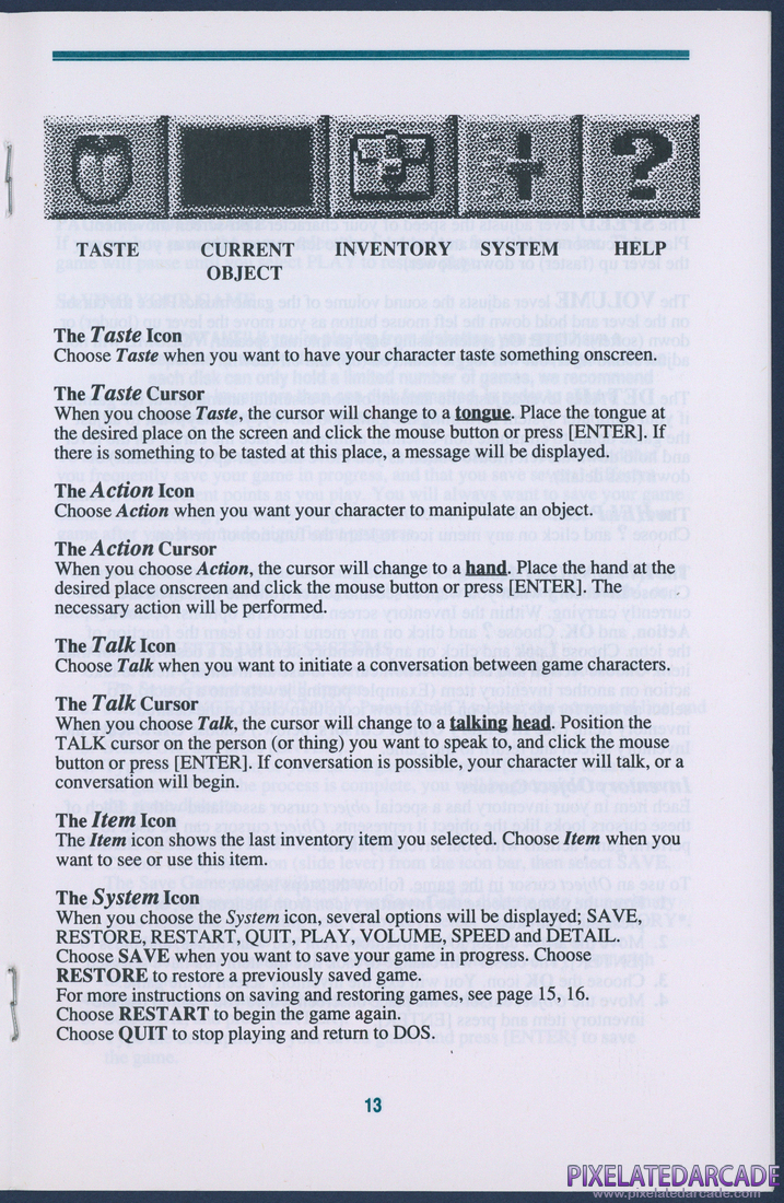 Space Quest IV: Roger Wilco and the Time Rippers: Sierra Game Manual - Page 13