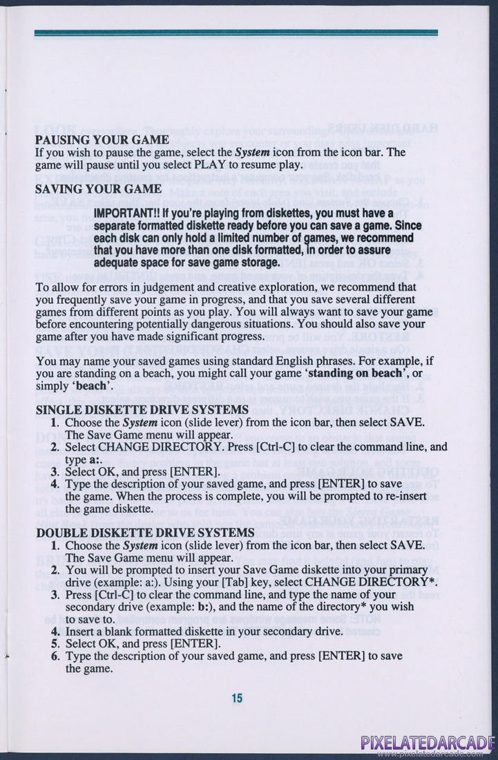 Space Quest IV: Roger Wilco and the Time Rippers: Sierra Game Manual - Page 15