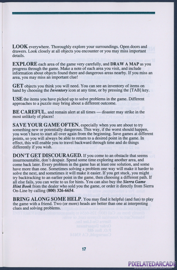 Space Quest IV: Roger Wilco and the Time Rippers: Sierra Game Manual - Page 17