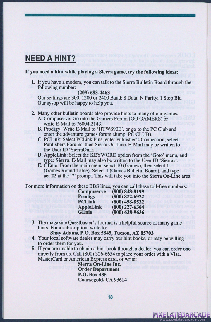 Space Quest IV: Roger Wilco and the Time Rippers: Sierra Game Manual - Page 18