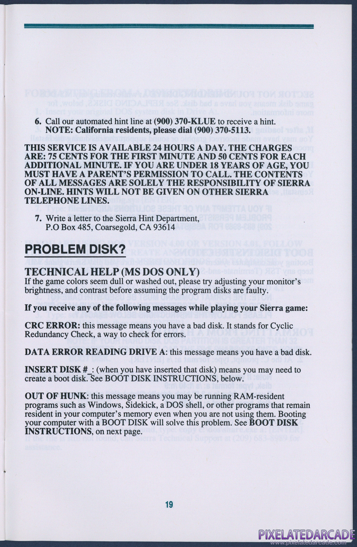 Space Quest IV: Roger Wilco and the Time Rippers: Sierra Game Manual - Page 19