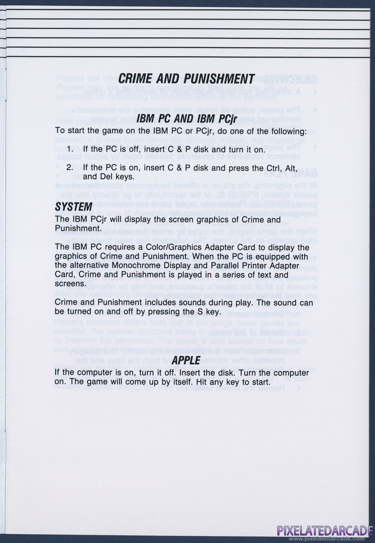 Crime and Punishment: Instruction Manual - Page 3