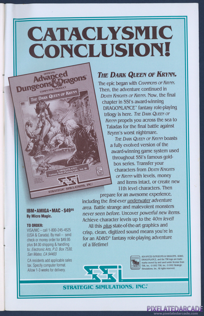 Prophecy of the Shadow: Instruction Manual - Back Inside Cover