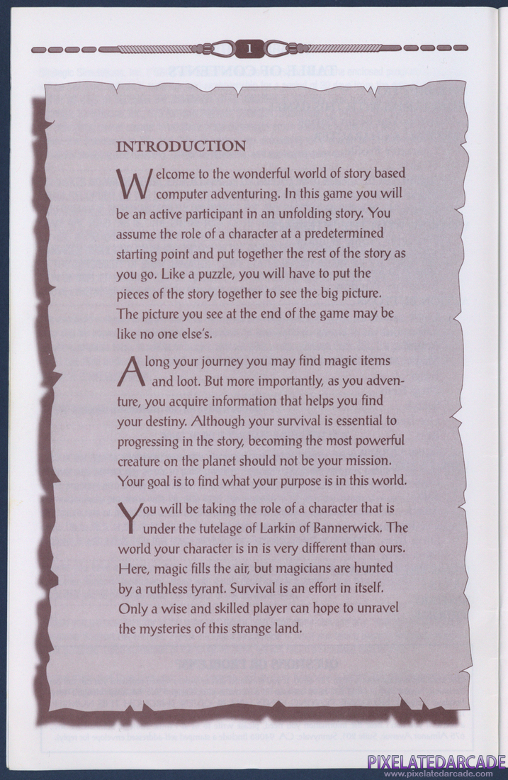 Prophecy of the Shadow: Instruction Manual - Page 1