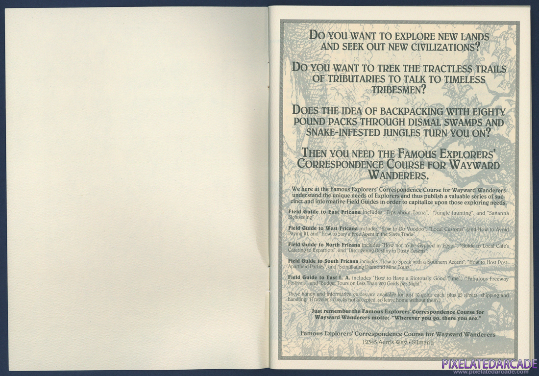 Quest for Glory III: Wages of War: Famous Explorers' Correspondence Course - Page 2