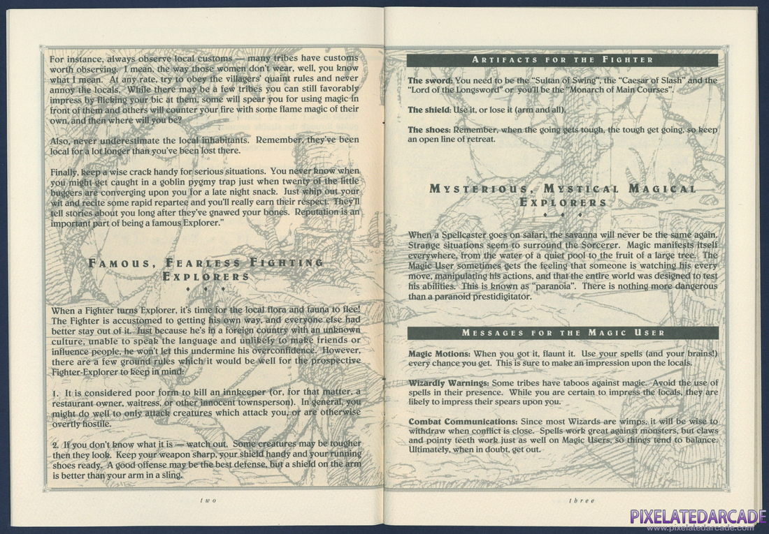 Quest for Glory III: Wages of War: Famous Explorers' Correspondence Course - Page 4