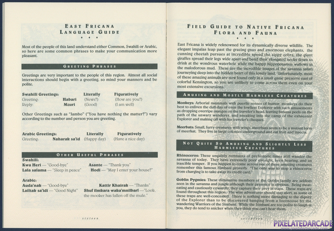 Quest for Glory III: Wages of War: Famous Explorers' Correspondence Course - Page 11
