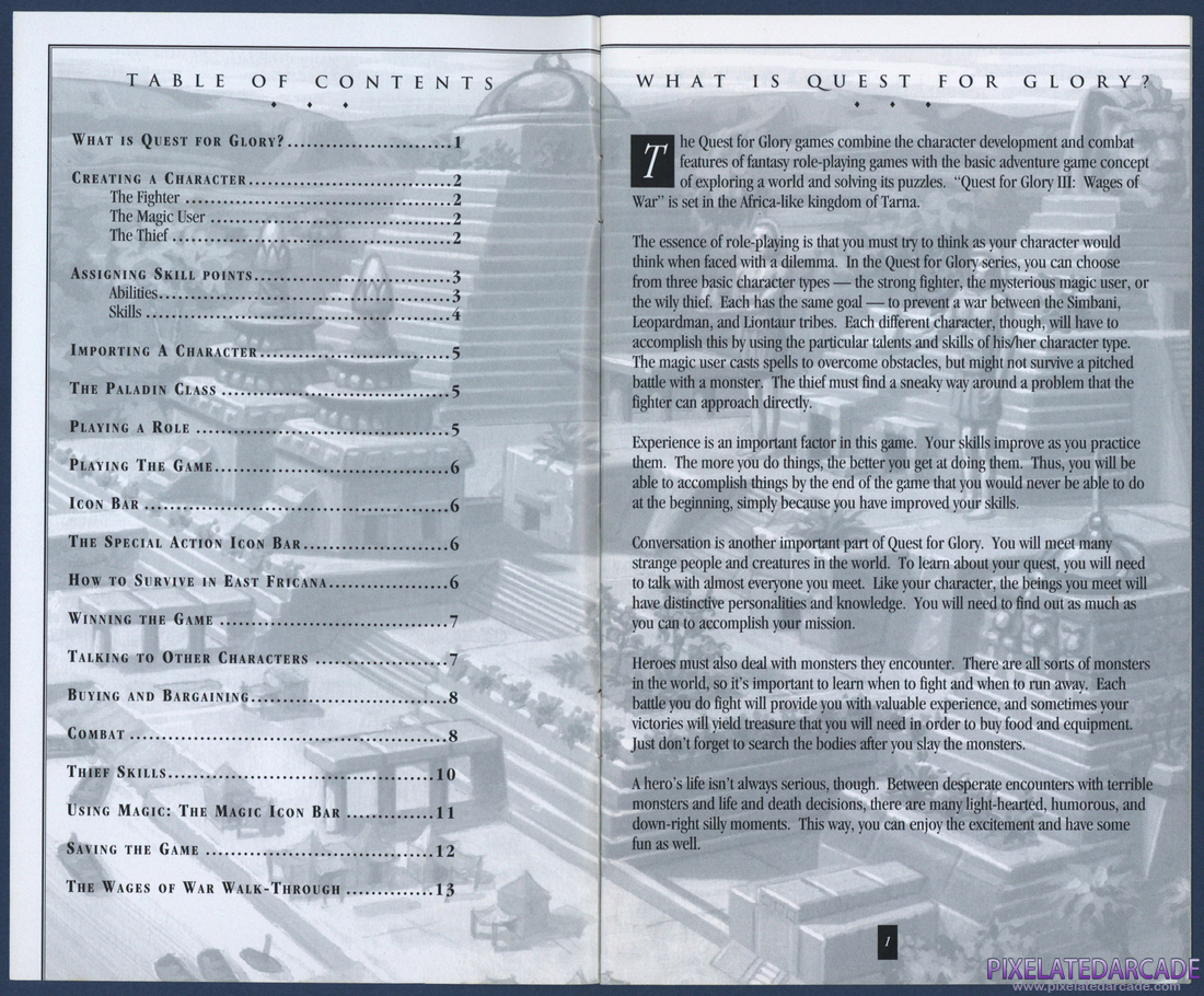 Quest for Glory III: Wages of War: Technical Manual - Page 2