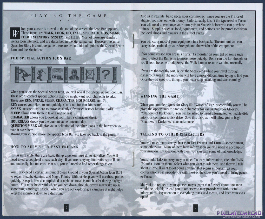 Quest for Glory III: Wages of War: Technical Manual - Page 5