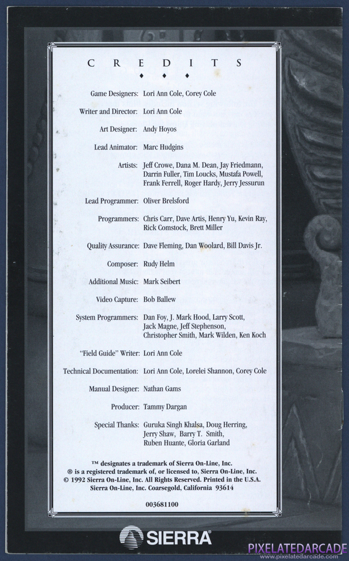 Quest for Glory III: Wages of War: Technical Manual - Page 9