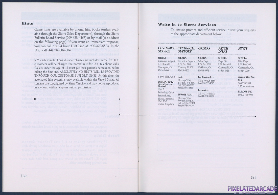 Quest for Glory III: Wages of War: Sierra Game Manual - Page 16