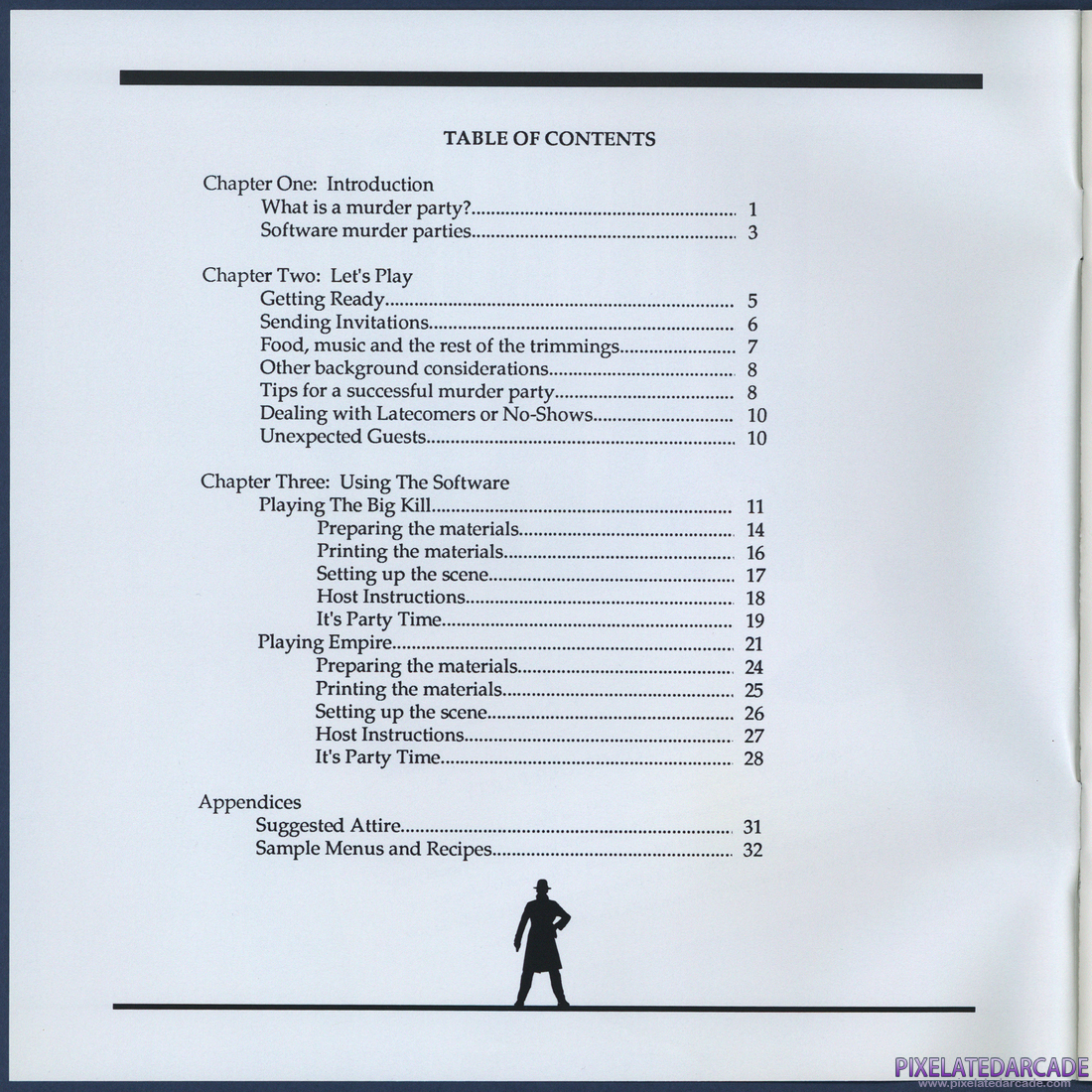 Make Your Own Murder Party: Instruction Manual - Table of Contents