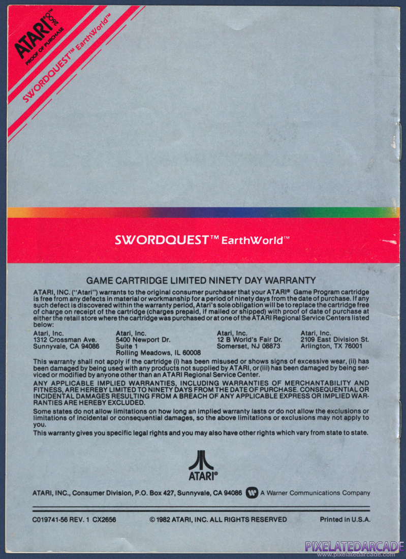 Swordquest: EarthWorld: Instruction Manual - Page 7