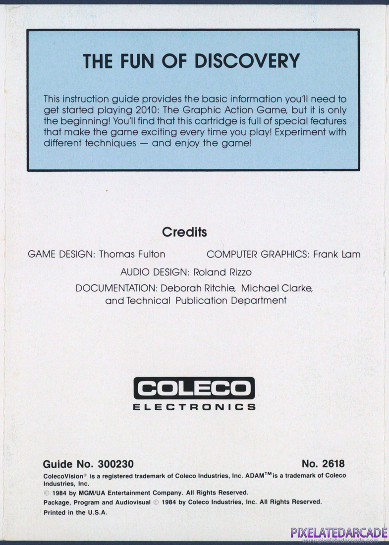 2010: The Graphic Action Game: Engineering Repair Card - Page 6
