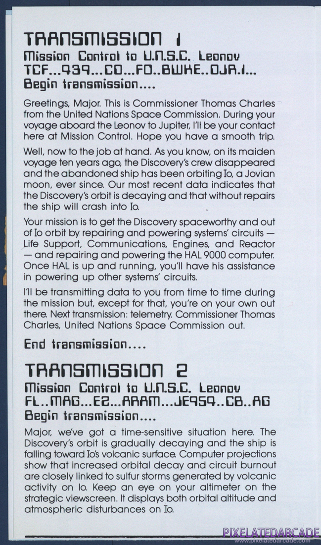 2010: The Graphic Action Game: Discovery Repair Manual - Page 2
