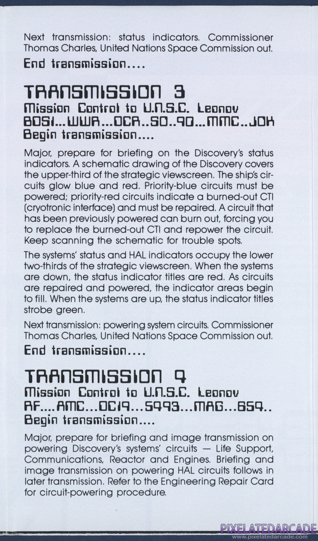 2010: The Graphic Action Game: Discovery Repair Manual - Page 3