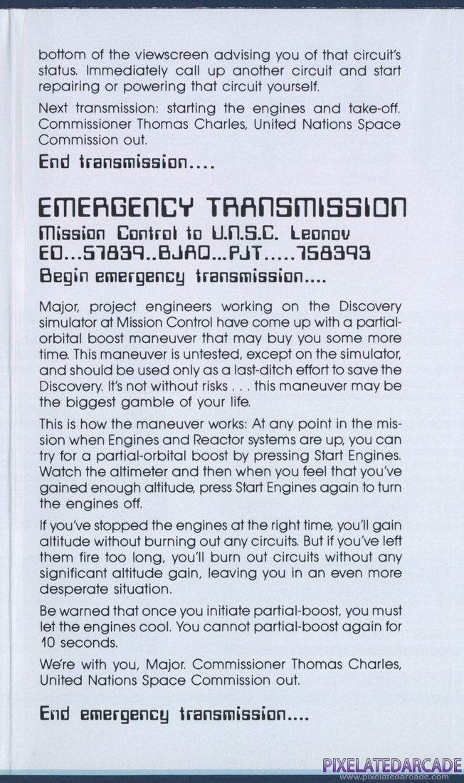 2010: The Graphic Action Game: Discovery Repair Manual - Page 8