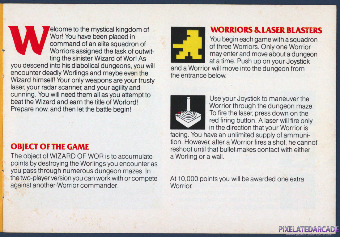Wizard of Wor: Instruction Manual - Page 3