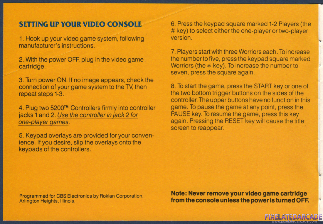Wizard of Wor: Instruction Manual - Page 2