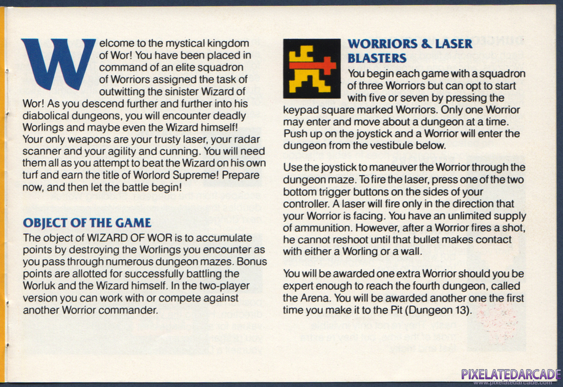 Wizard of Wor: Instruction Manual - Page 3