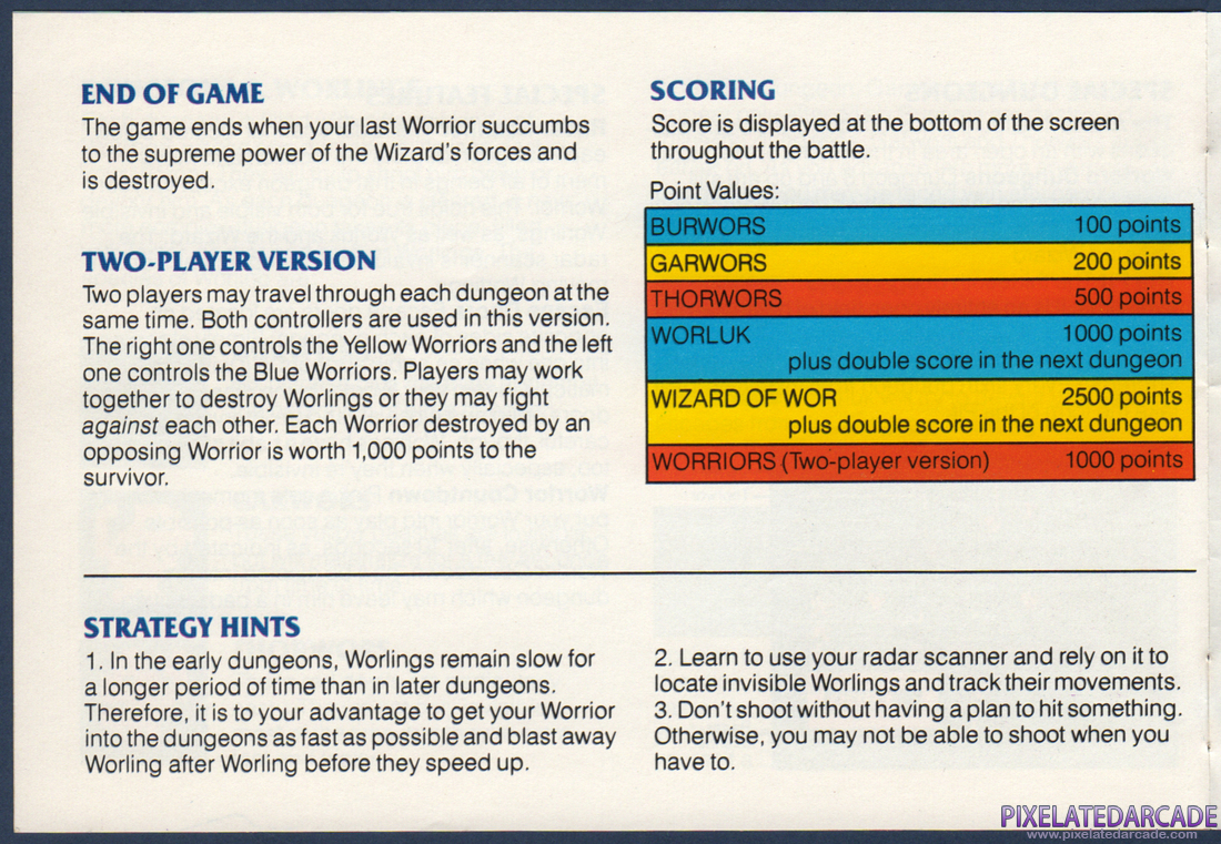Wizard of Wor: Instruction Manual - Page 6