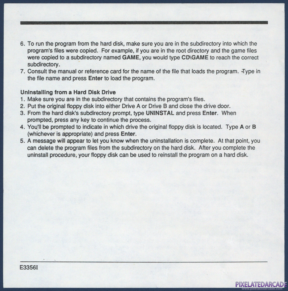 Super Pac-Man: Instruction Manual - Addendum Back