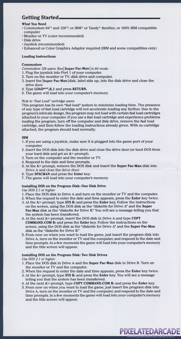 Super Pac-Man: Instruction Manual - Page 2