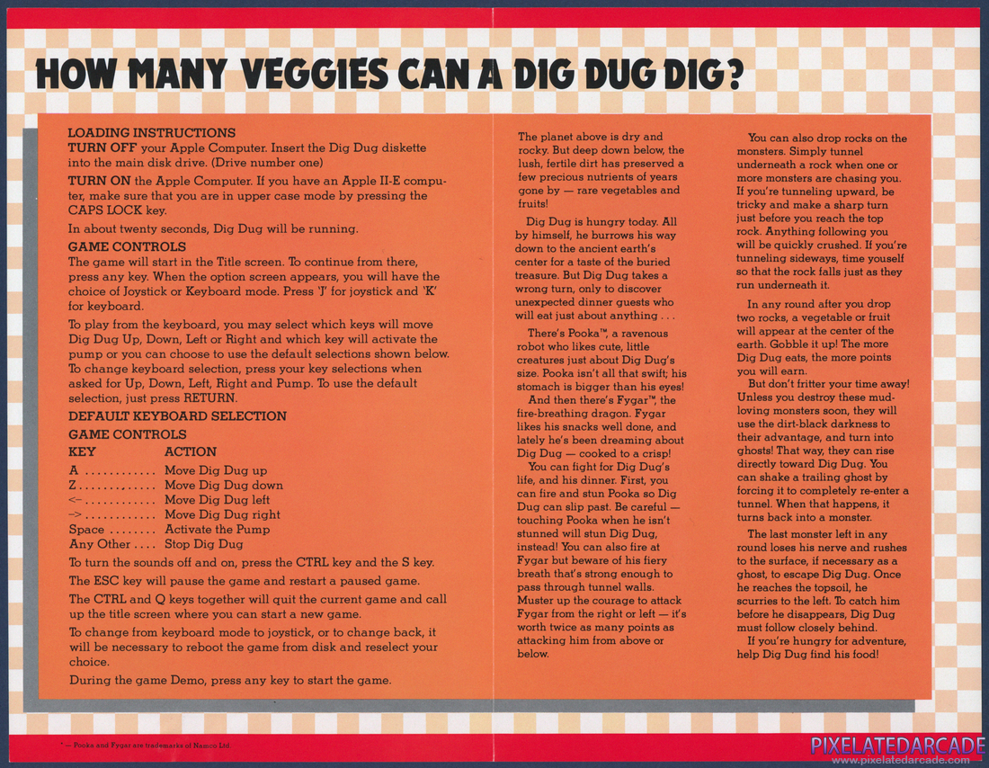 Dig Dug: Instruction Manual - Page 2