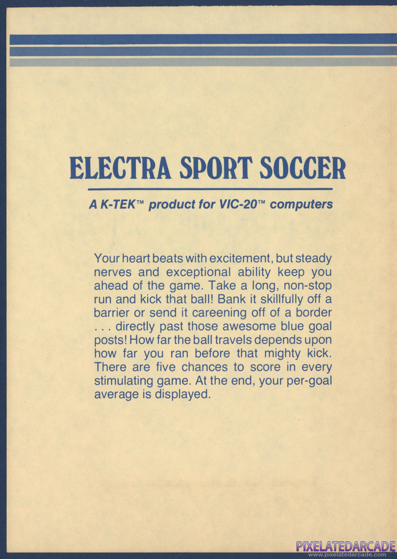 Electra Sport Soccer: Instruction Manual - Page 2