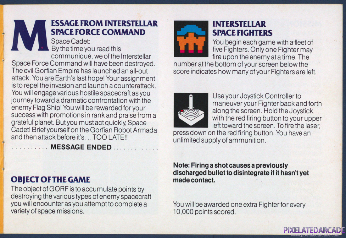 Gorf: Instruction Manual - Page 3