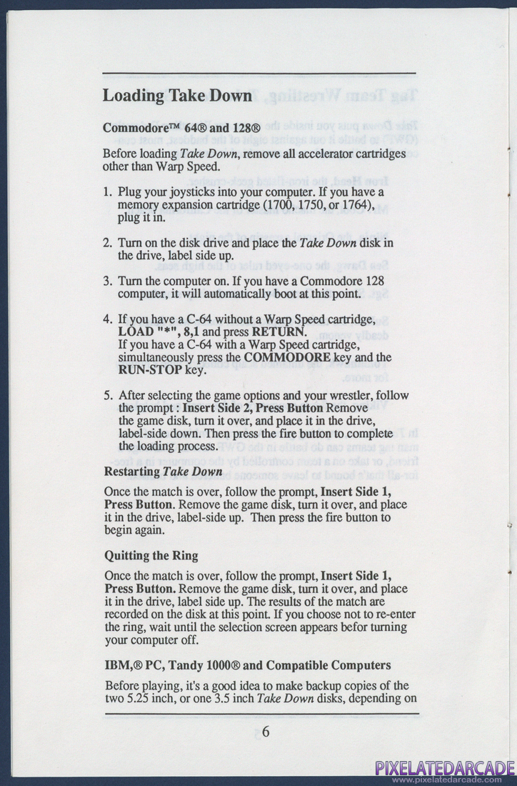 Take Down: Instruction Manual - Page 6