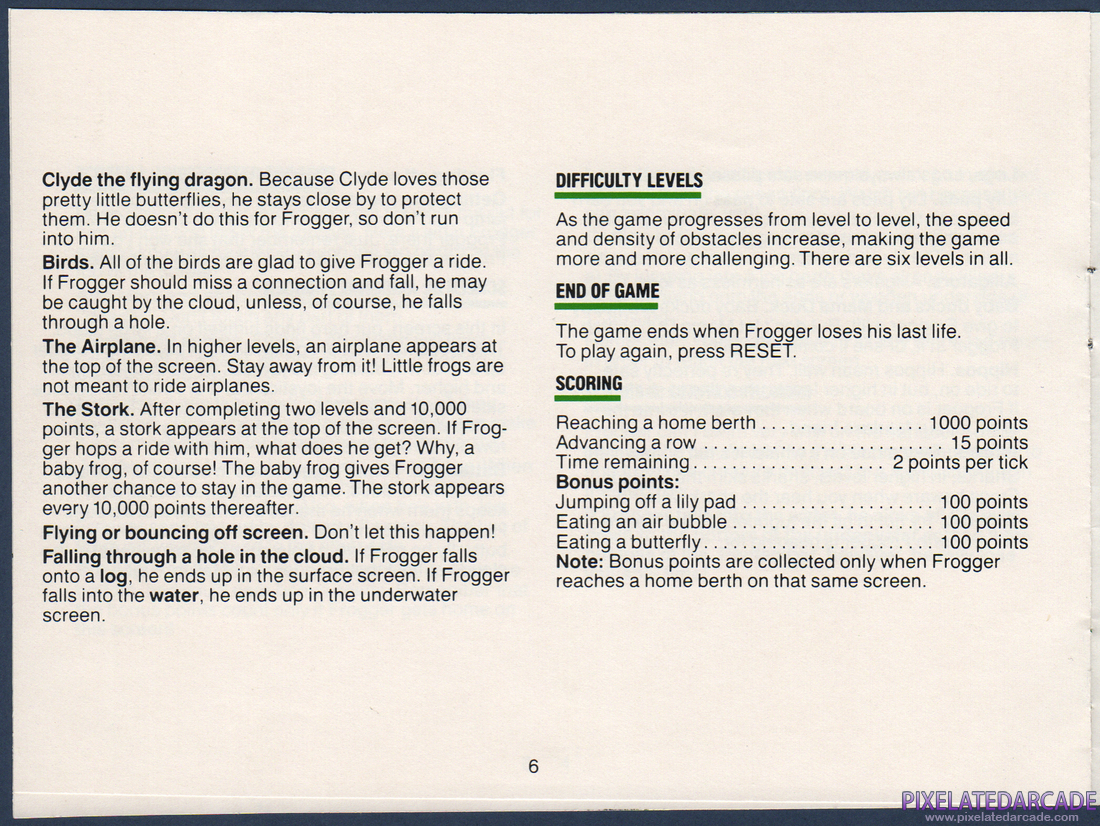 Frogger II: ThreeeDeep!: Instruction Manual - Page 6