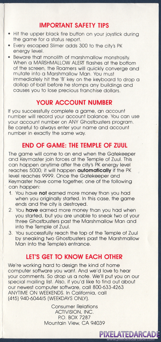 Ghostbusters: Ghostbusters Instruction Manual - Page 4