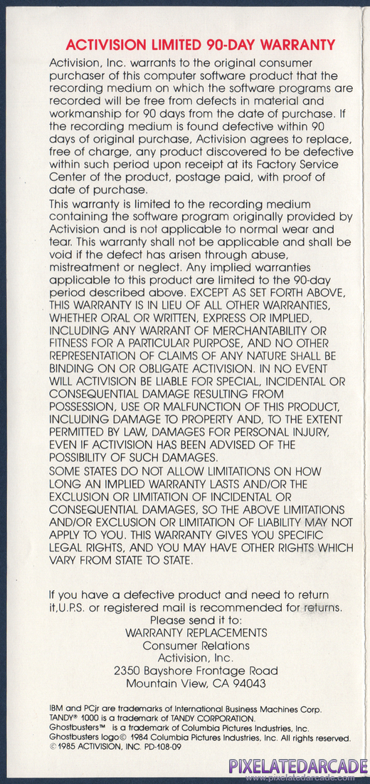 Ghostbusters: Ghostbusters Instruction Manual - Page 5