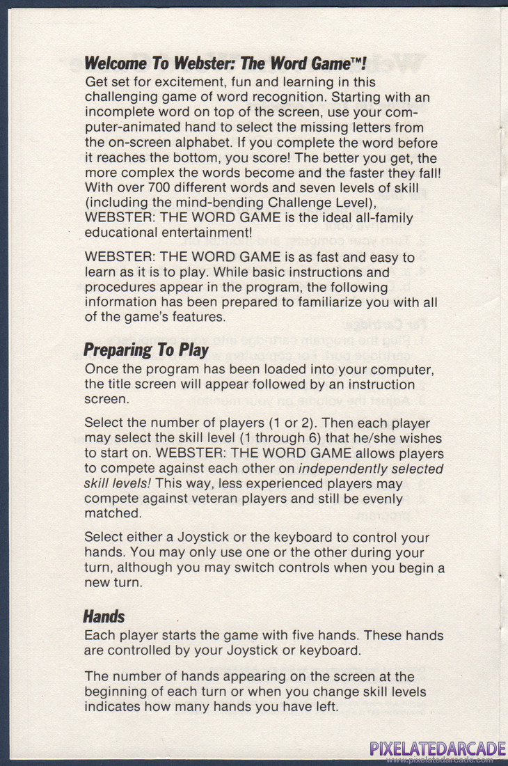 Webster: The Word Game: Instruction Manual - Page 3