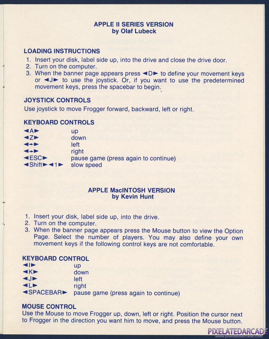 Frogger: Instruction Manual - Page 3