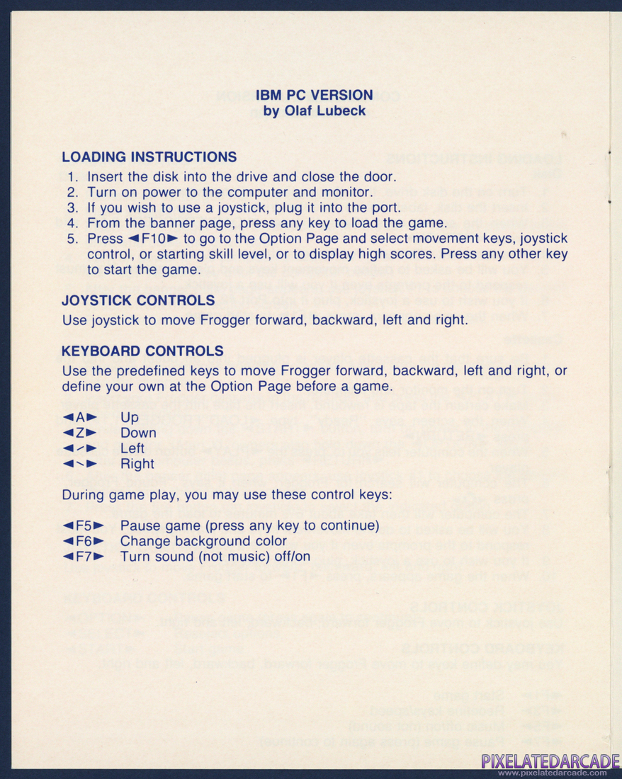 Frogger: Instruction Manual - Page 6