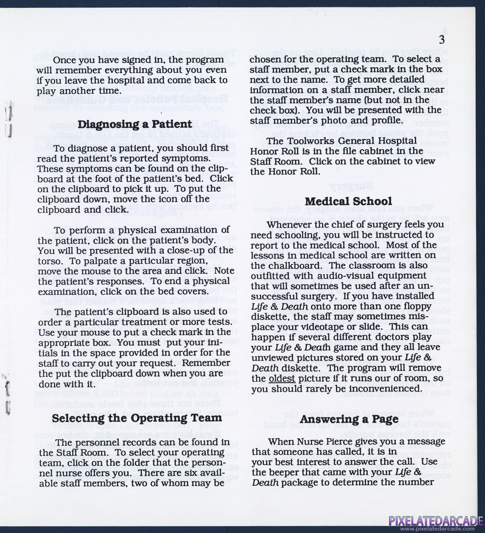 Life & Death: Operating Procedures Manual - Page 4