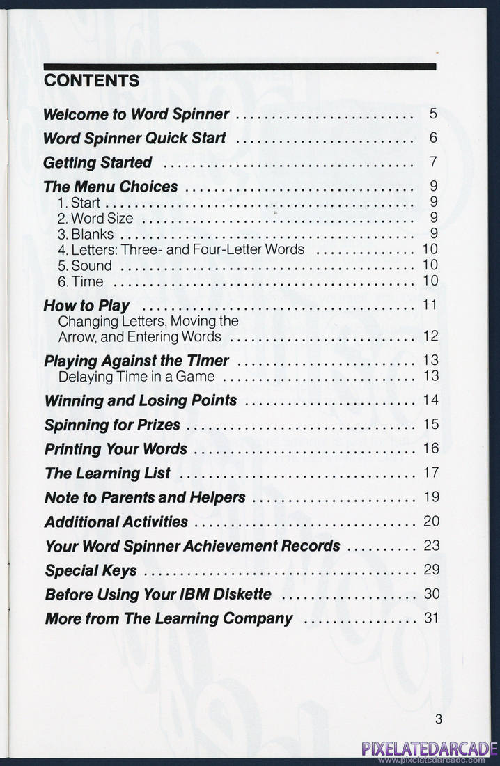 Word Spinner: Instruction Manual - Page 3