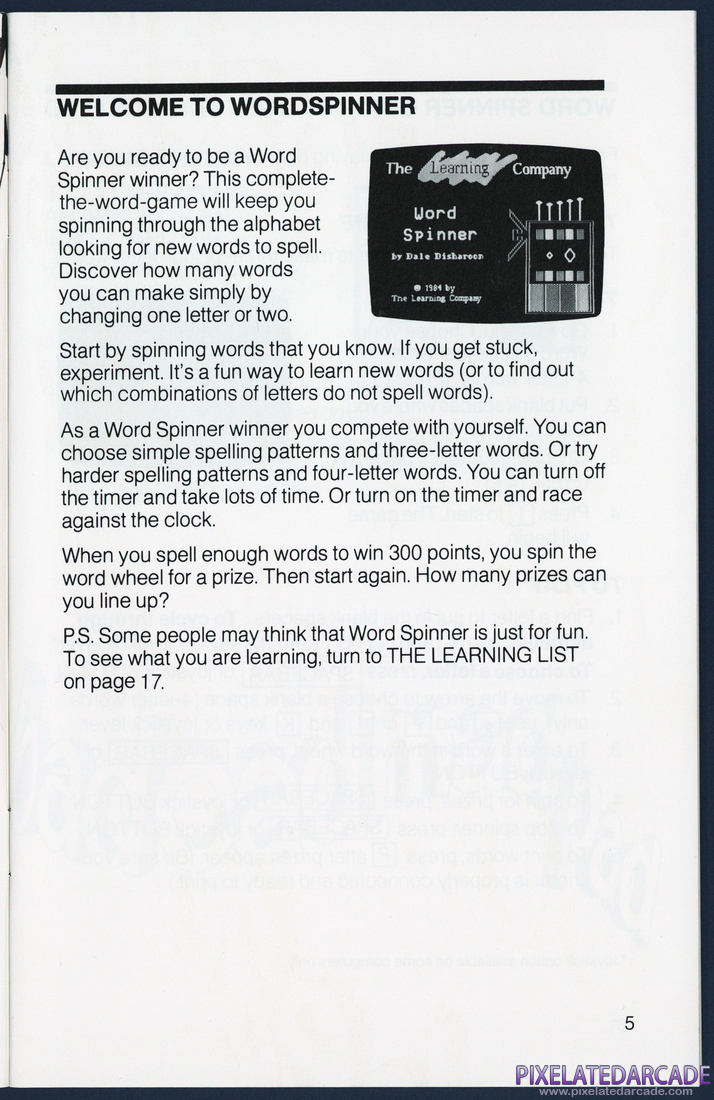 Word Spinner: Instruction Manual - Page 5